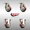 Service Caster 3 Inch 316SS Maroon Polyurethane Wheel Swivel Top Plate Caster Rigid SCC, 2PK SCC-SS31620S314-PPUB-MRN-2-R-2 - alternate 4